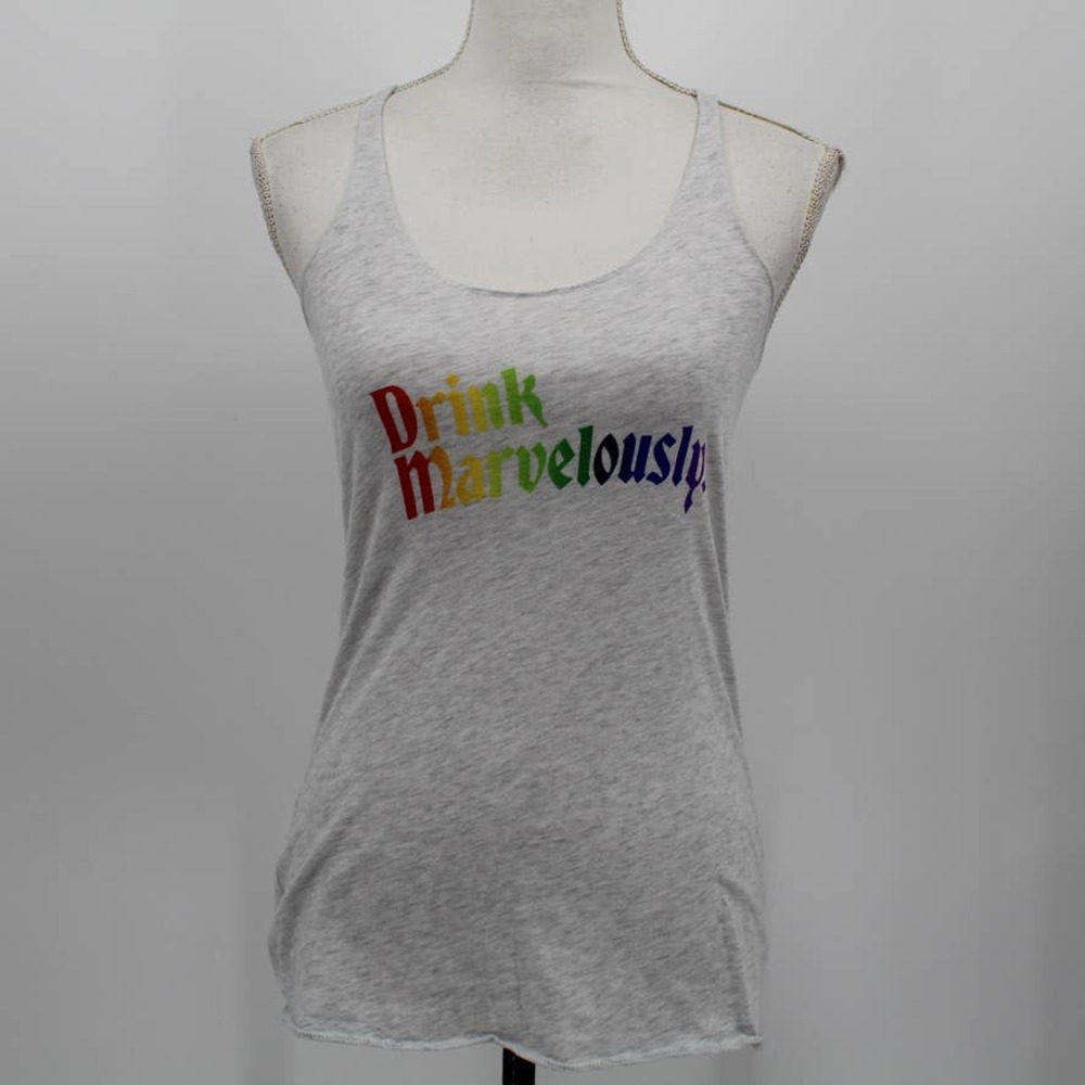 Ketel One Vodka Drink Marvelously Racerback Tank Top Rainbow Pride Gray Size XS